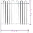 thumbnail image 4 of vidaXL Garden Fence with Hoop Top Steel 1.7 m Black, 4 of 4