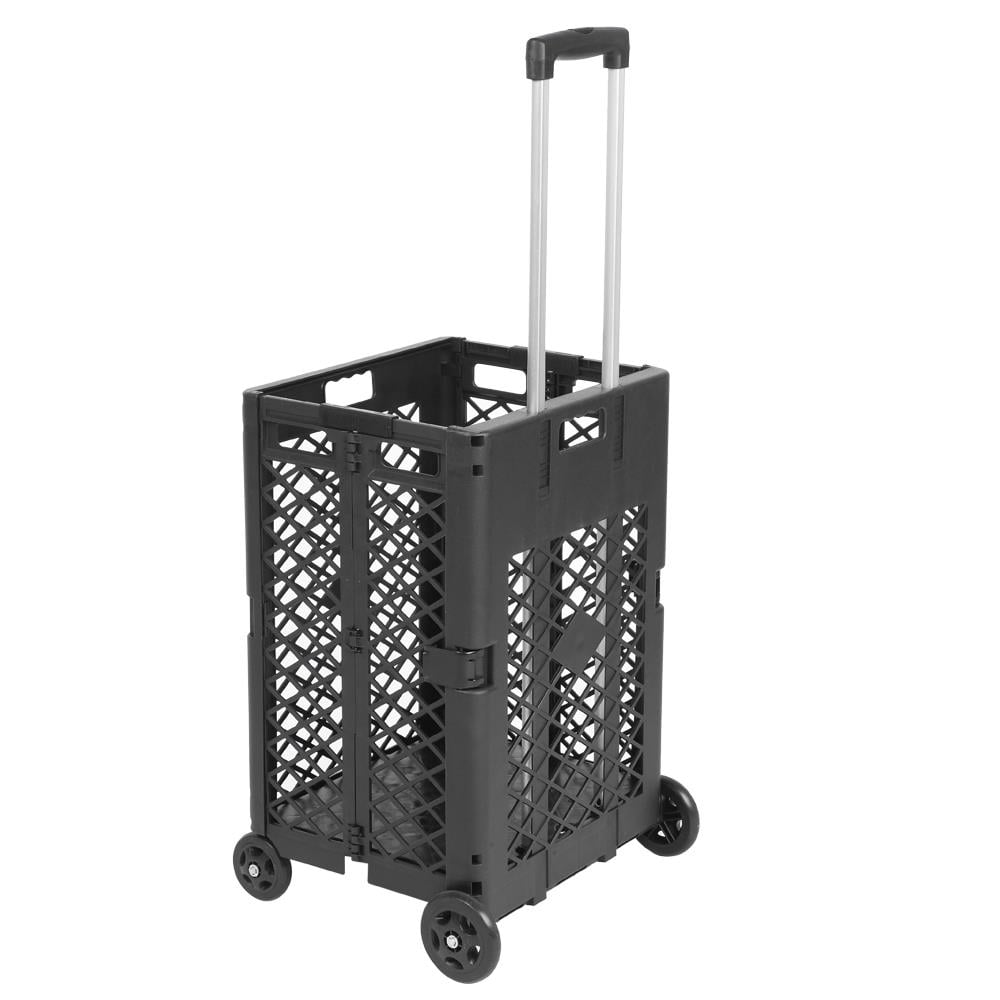 Zimtown Folding and Collapsible Hand Crate,55 Lbs Capacity，4 Wheels