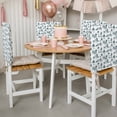 thumbnail image 4 of Farmhouses Plants Dining Chair Back Cover Only, Mystic Castle Rustic Abstract Tree Green Set of 4 Chair Back Covers, Removable Washable for Dining Room, Banquet & Holiday Decoration, 4 of 9