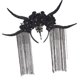 thumbnail image 5 of Diadema de cuerno de antílope Strade Fareast Limited Decorativa Negro, 5 of 7