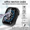 thumbnail image 2 of Watch Case 2 Packs Compatible for Apple Watch Series 6 5 4 SE 44mm for Women Men with Tempered Glass Screen Protector - Clear/Transparent, 2 of 5