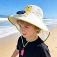 thumbnail image 4 of Kids Solar Fan Sun Hat, Children Wide Brim Solar Fan Sun Protection Hat, Summer Baby Outdoor Breathable Sun Hat, UV Protection Cap for Boys Girls Camping and Travel, 4 of 6
