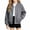Gray, variant on Girls Bomber Jacket Button Down Snap Varsity Casual Lightweight Outerwear Coat Purple Size 4T