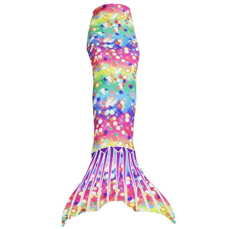 KIDdesigns Girls Swimsuit Mermaid Tail Swimwear Swimmable Costume for Kids XS