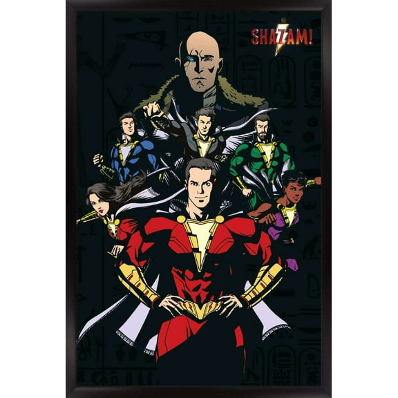 DC Comics Movie - Shazam - Group Wall Poster, 14.725" x 22.375", Framed