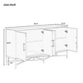 thumbnail image 2 of Vastcury 62" 4 Door Sideboard Cabinet with Metal Hands and Cross Legs, Storage Buffet for Living Room Dining Room, Black, 2 of 9