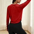 thumbnail image 4 of WCJM Womens Athletic Sun Shirt Upf 50+ Long Sleeve Quick Dry Split Back Loose Fit Yoga Hiking Top Long Sleeve T-shirt for Women, 4 of 5