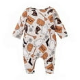 thumbnail image 3 of Weebloom Baby Halloween Outfits Girl Cartoon Cute Printing Pullover Romper Jumpsuit Clothes 0-3 Months, 3 of 8