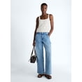 thumbnail image 2 of Scoop Women's Square Neck Crochet Cotton Tank Top, Sizes XS-XXL, 2 of 4
