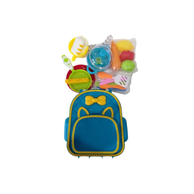 Set de juguetes de cocina con minimochila con accesorios para niños mayores de 3 años