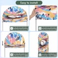 thumbnail image 5 of Baseball Sports Arch Backdrop Cover, Spandex Fitted Wedding Arch Cover, Minimalist Geometric Smear Art Round Top Stand Covers for Birthday Ceremony Bridal Shower Party Decor 5x2.1 Ft, 5 of 9