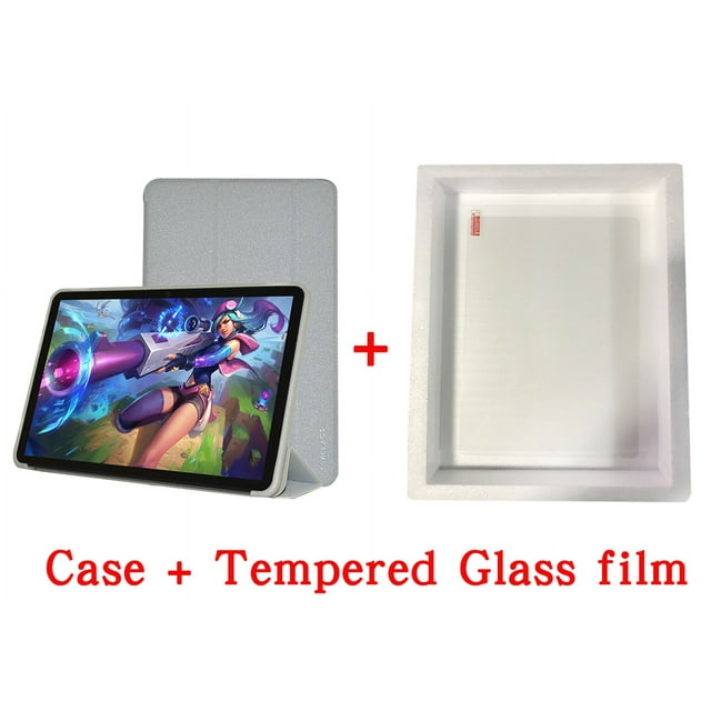 Case For Teclast T26T 10.1 Inch Tablet PC,Stand TPU Soft Shell Cover For P26T Silver-glass film Teclast P26T