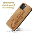 thumbnail image 3 of Case Yard Wooden Case Outside Soft TPU Silicone, Slim Fit Shockproof Wood Protective Phone Cover for Girls Boys Men and Women, Supports Wireless Charging Enjoy California Design case for iPhone-11-Pro, 3 of 7