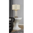 thumbnail image 3 of HomeRoots 468827 Crystal Desk Lamp, Matte Gold, Clear & Off White, 3 of 4