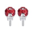 thumbnail image 1 of 1 Pair Universal Motorcycle License Plate Frame Bolts Fasteners CNC Aluminum Alloy Red, 1 of 7