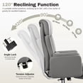 thumbnail image 5 of Primy Cross Legged Office Chair with Footrest & Convertible Armrests, 500LBS Capacity Home Desk Chair, Ergonomic Recliner with Lumbar Pillow, Criss Cross Design, Big and Tall Executive Chair, 5 of 9