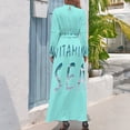 thumbnail image 3 of Necesito vitamina Sea vaion juego de palabras cita Vestido largo vestidos de mujer ropa de lujo para mujer, 3 of 5