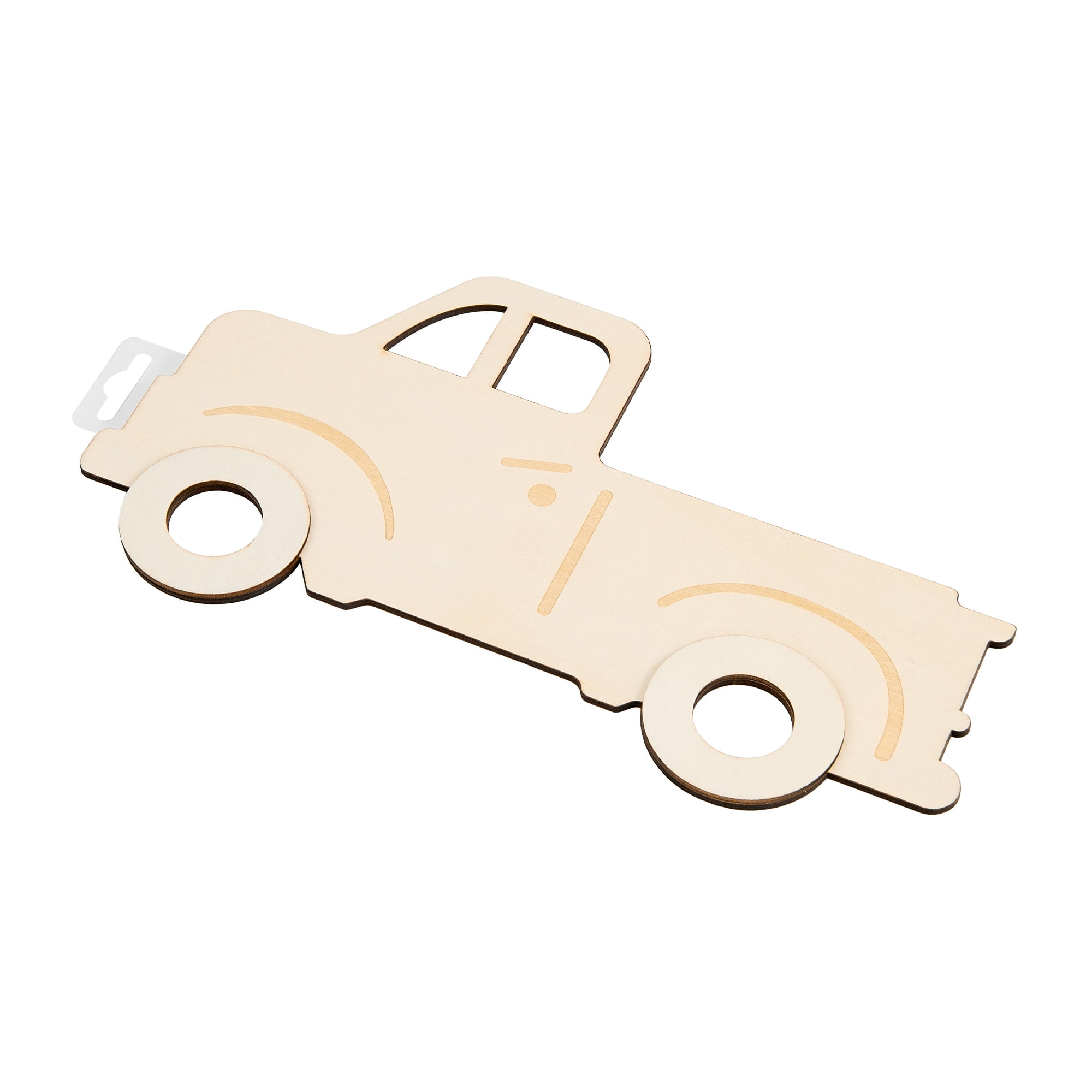 Hello Hobby 10" Shapes-Truck, Unfinished Wood Surface, 11.73 x 10.12 x 0.24 inch