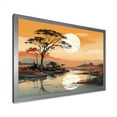 thumbnail image 4 of Designart "Minimalist And Charming African Landscape I" Africa Picture Framed Canvas Wall Art, 4 of 5