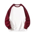 thumbnail image 1 of Pisexur Chandails en Molleton pour Hommes à Manches Longues Col Rond Mode Décontractée Patchwork Coloré Pull Ample Chandails en Molleton Surdimensionnés Chandails à Capuchon M-3TG, 1 of 4