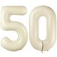 thumbnail image 1 of Globo LVMOQIQIU, 40 cm, blanco, número 50, blanco crema, 2 unidades, 1 of 6