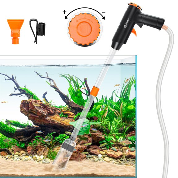 Limpiador de grava para acuarios Yaubay 500L/H manual con flujo de agua