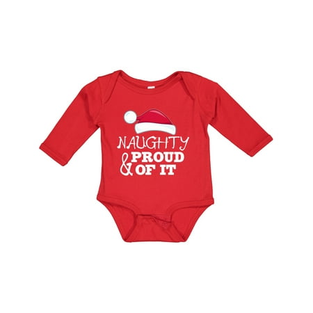 

Inktastic Naughty and Proud of It-Santa s List Gift Baby Boy or Baby Girl Long Sleeve Bodysuit