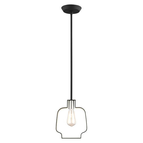 45511-04 Livex Lighting Meadowbrook - 1 Light Pendant in Modern Style - 8.25 Inches wide by 18 Inches high -Traditional Installation