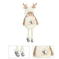 thumbnail image 1 of Kearding Colgante para árbol de Navidad, muñeco de peluche, adorno colgante de Navidad para el hogar, oficina, regalo de Navidad para niña Kits de decoración para fiestas Blanco Cinco estrellas, 1 of 6