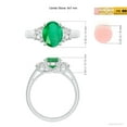 thumbnail image 5 of Angara Natural 1.5 Ct. Emerald with Diamond Classic Ring in Sterling Silver for Women (Ring Size: 3), 5 of 10