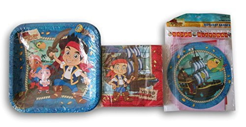 Plates Jake and the Neverland Pirates Themed Party Supply Kit Napkins and Banner