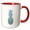Red/White, variant on 3drose, Shiny Teal Metal Pineapple, 11oz Two-tone Blue Mug