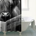 thumbnail image 4 of Highland Cow Reading Newspaper 72x84in Shower Curtain,Bathroom Decorative Shower Curtains Set with 12 Hooks,Modern Waterproof Washable Shower Curtain, 4 of 4