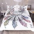 thumbnail image 1 of Plumas Blanco Dreamcatcher Nativo Americano Juego de Cama LT10, 1 of 5