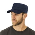 thumbnail image 1 of TOPTIE Mens Cotton Twill Army Cadet Cap, Adjustable Military Hat, Navy Blue, 1 of 7