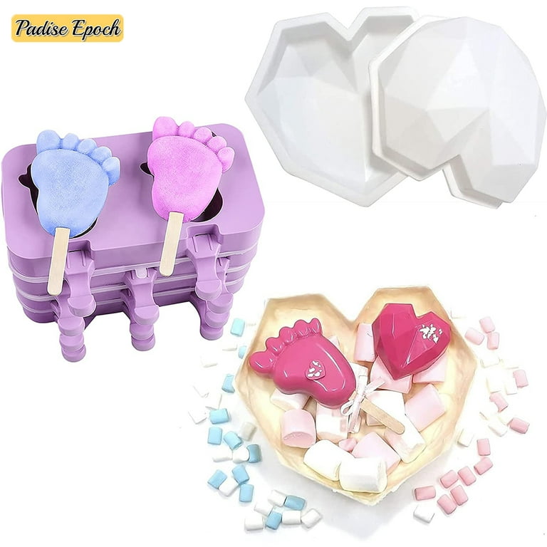 Gender Reveal, Gender Reveal Decorations, Gender Reveal Party Supplies,  Baby Shower Molds, Set includes One Silicone Heart Chocolate Mold & One  Baby