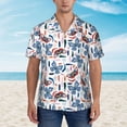 thumbnail image 5 of Uemuo Retro Butterfly Printed Regular Fit Short Sleeve Casual Hawaiian Shirt for Men,Aloha shirt,Tropical shirt,Floral print shirt,Vacation Beach shirt-3X-Large, 5 of 9