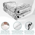 thumbnail image 4 of Twin Quilt Set 68''x86'', Black Grey Lightweight Summer Bedspread Coverlet Set with 2 Pillow Shams, Pastoral Botanical Branch Breathable All Season Quilt Bedding for Dorm/Bedroom, 4 of 9