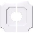 thumbnail image 1 of Ekena Millwork CMP10LE2-03000 10 in. OD x 3 in. ID Square Locke Architectural Grade PVC Contemporary Ceiling Medallion - 2 Piece, 1 of 4