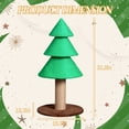 thumbnail image 5 of Tcbosik Xmas Tree Cat Scratcher - Sisal Rope Wrapped Design with Soft Fleece Base, 31.5" Stable Scratching Post for Indoor Cats, Holiday-Themed Pet Toy, Green, 5 of 6