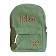 thumbnail image 1 of Hearth & Gear Corduroy Backpack With Your Child's Name Custom Rope Embroidered Shoulder Custom Back To School For Boys And Girls Track Bags Small Weekend Bag Basketball Drawstring Bags Sleep over Bag, 1 of 6