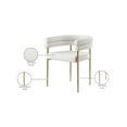 thumbnail image 2 of Meridian Furniture Brielle Cream Boucle Fabric Dining Chair (Set of 2), 2 of 6