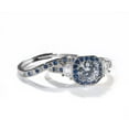 thumbnail image 7 of Adjustable Size 1.5ct CZ 925 Sterling Silver Wedding Ring Set for Women Female Ring, 7 of 7
