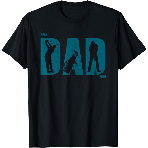 Best Golf Dad Ever Shirt Golf Dad Shirt Father'S Day Gift T-Shirt BLACK Unisex S-5XL Hot Trending Shirt, Vintage Birthday Gift
