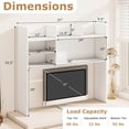 thumbnail image 3 of Costway 37" Desktop Bookshelf Wooden Organizer with 6 Shelves 2 Anti-tipping Devices White, 3 of 10