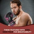 thumbnail image 3 of DEFY Marvelous Boxing Gloves - Ideal for Men & Women, Muay Thai, Kickboxing, MMA, Black/Pink, 6 oz, 3 of 5