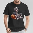 thumbnail image 2 of Skeleton Playing Video Game Halloween Boys Gamer T-Shirt — Fun Spooky Gamer Tee, Perfect for Kids, Halloween Gaming Costume, Skeleton Design for Boys, 2 of 3