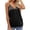 Black, variant on Tank Tops Women V Neck Spaghetti Strap Satin Camisole Strappy Sleeveless Undershirt Versatile Clothes M Gold