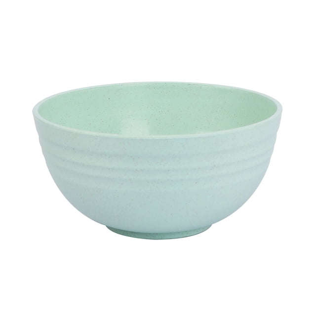 Green Eco-Friendly Wheat Straw Bowls For Microwave And Dishwasher Use With Bpa-Free Plastic, Lightweight And Durable, Stackable Design For Home Kitchen And Outdoor Picnic 4.72X4.72X2.36In