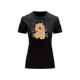 thumbnail image 2 of Playera Blusa De Capybara Con Paliacate Diseño Divertido Ropa Para Mujer Capibara Color Negro Talla Grande Marca Emil SaEs, 2 of 4